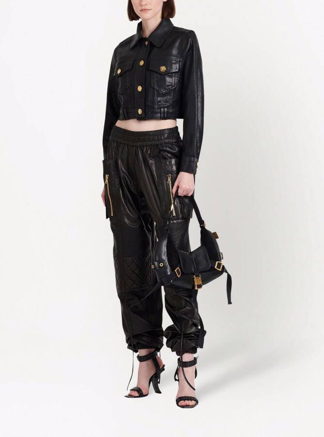 Balmain Denim jack Zwart