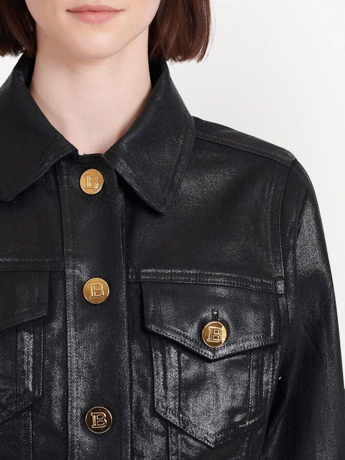 Balmain Denim jack Zwart