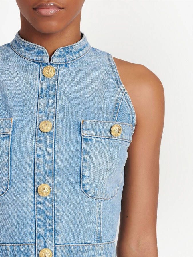 Balmain Denim mini-jurk Blauw