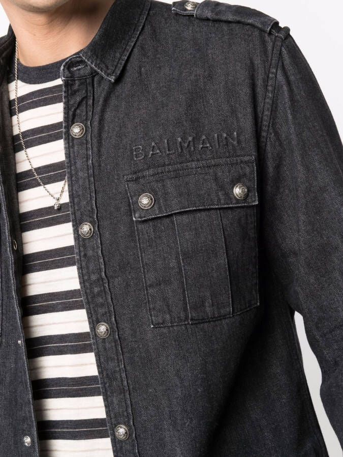 Balmain Denim overhemd Zwart