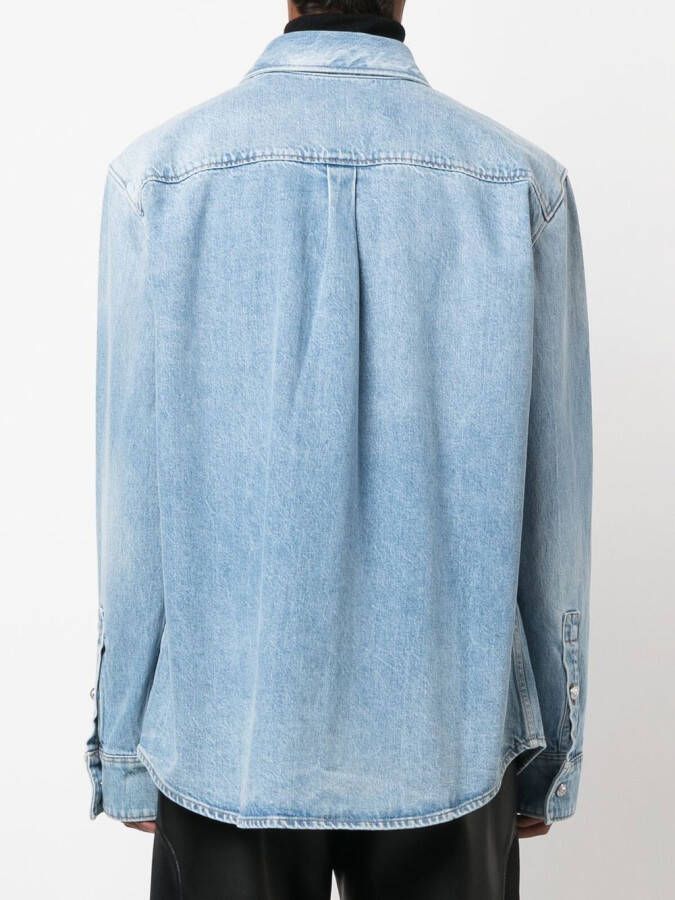 Balmain Denim shirtjack Blauw