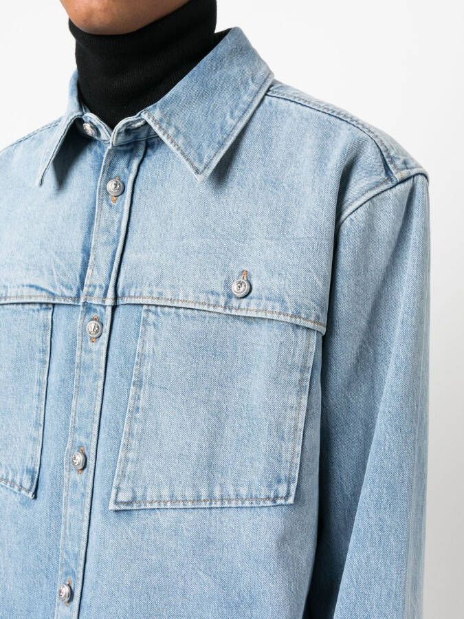 Balmain Denim shirtjack Blauw
