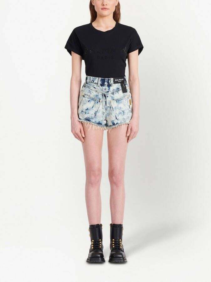 Balmain Denim shorts Blauw
