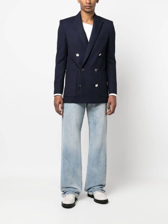 Balmain Blazer met dubbele rij knopen Blauw