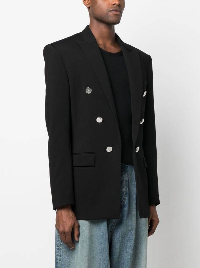 Balmain Jack met dubbele rij knopen Zwart