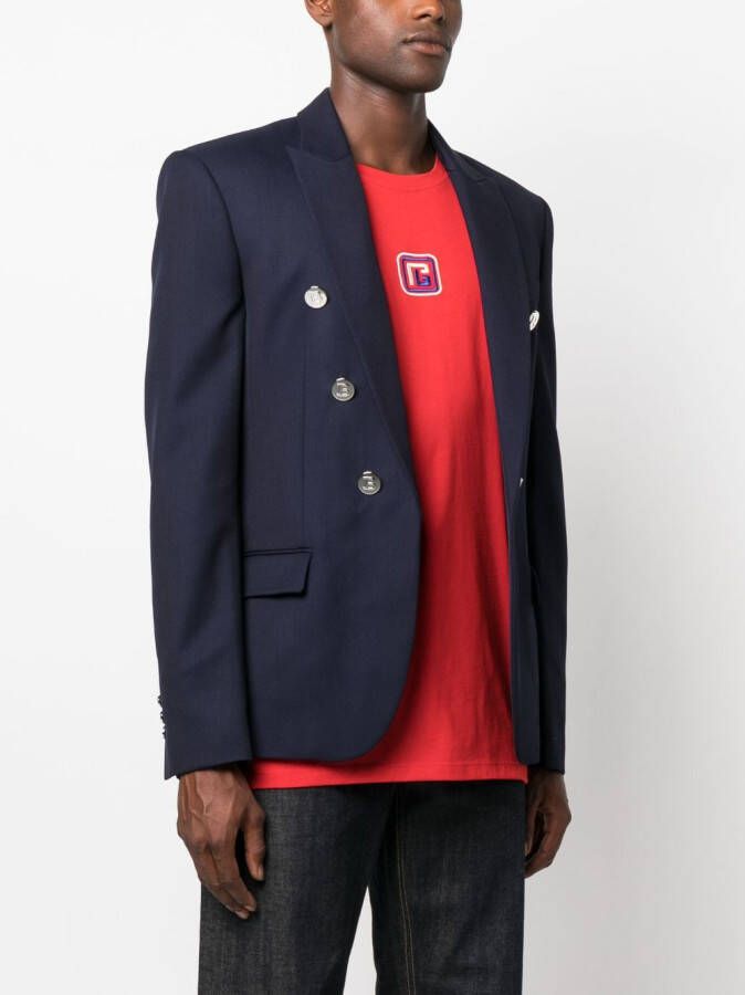 Balmain Blazer met dubbele rij knopen Blauw