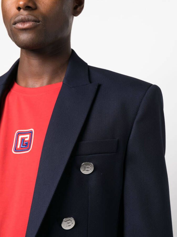 Balmain Blazer met dubbele rij knopen Blauw