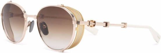Balmain Eyewear 3d bril met goggle montuur Goud