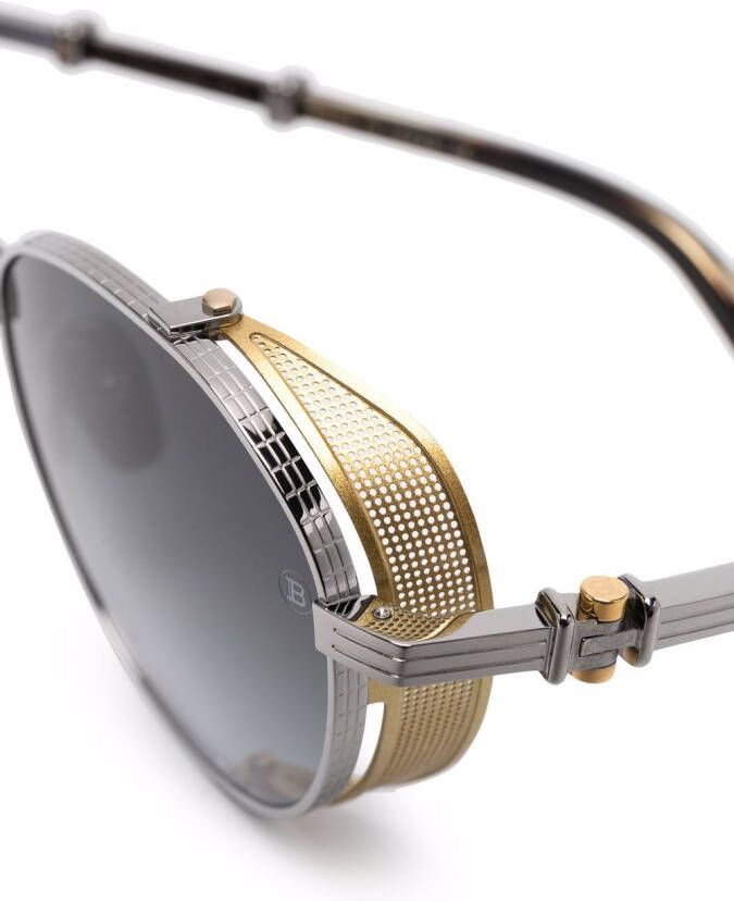 Balmain Eyewear 3d bril met goggle montuur Zilver