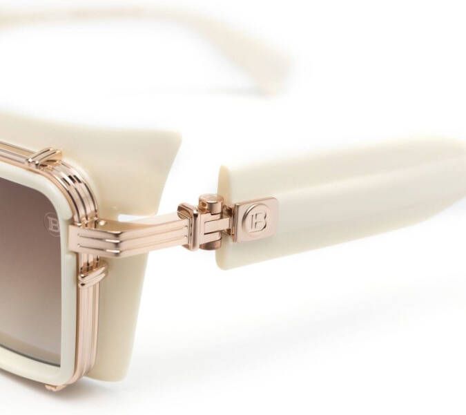 Balmain Eyewear Admirabel zonnebril met rechthoekig montuur Wit