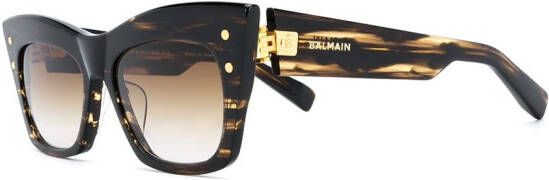 Balmain Eyewear B-II zonnebril met kattenoog montuur Bruin