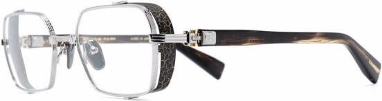 Balmain Eyewear Brigade bril met rechthoekig montuur Bruin