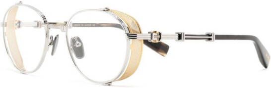Balmain Eyewear Brigade bril met rond montuur Zilver