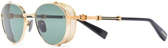 Balmain Eyewear Brigade zonnebril met shield montuur Goud