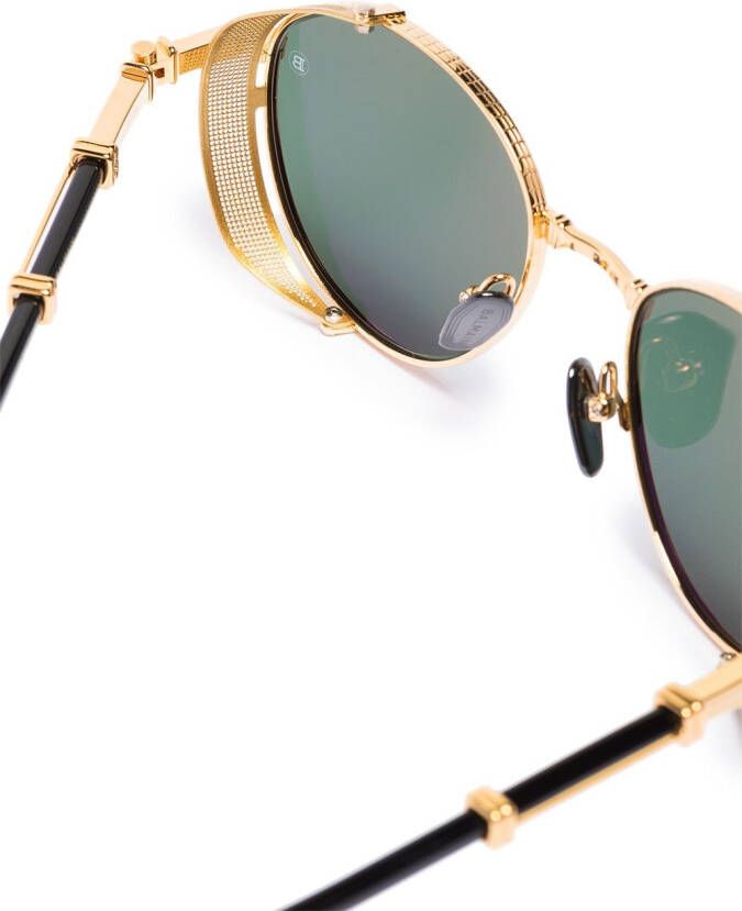 Balmain Eyewear Brigade zonnebril met shield montuur Goud