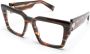 Balmain Eyewear Bril met oversized montuur Bruin - Thumbnail 2