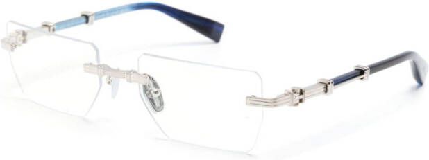Balmain Eyewear Bril met rechthoekig montuur Blauw