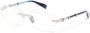Balmain Eyewear Bril met rechthoekig montuur Blauw - Thumbnail 2
