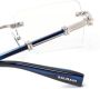 Balmain Eyewear Bril met rechthoekig montuur Blauw - Thumbnail 3