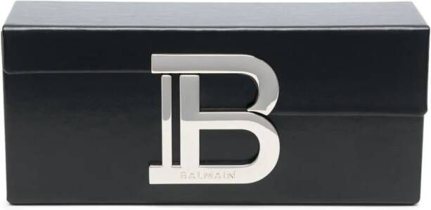Balmain Eyewear Zonnebril met rechthoekig montuur Wit