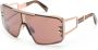 Balmain Eyewear Le Masque zonnebril met piloten montuur Bruin - Thumbnail 2