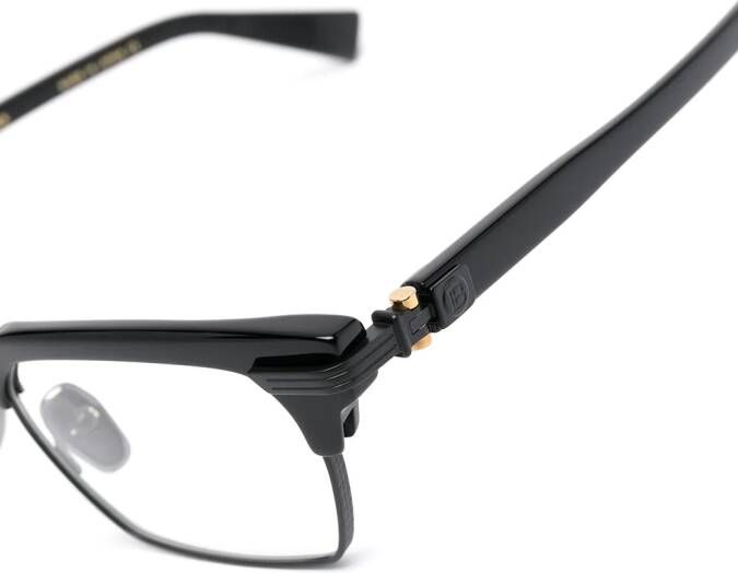 Balmain Eyewear Legion-II BPX113C bril met wayfarer montuur Zwart