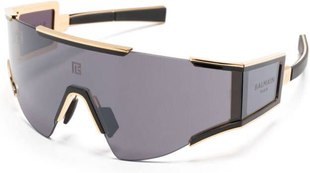 Balmain Eyewear Zonnebril met schild montuur Zwart