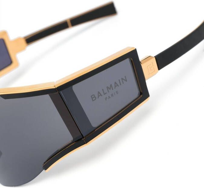 Balmain Eyewear Zonnebril met masker-effect Goud