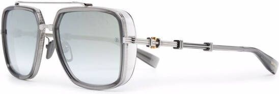 Balmain Eyewear Officier zonnebril met vierkant montuur Grijs