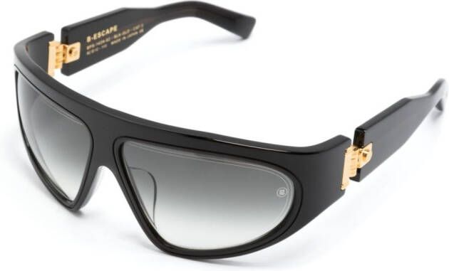Balmain Eyewear Zonnebril met oversized montuur Zwart