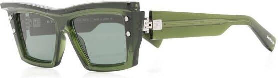 Balmain Eyewear Zonnebril met vierkant montuur Groen
