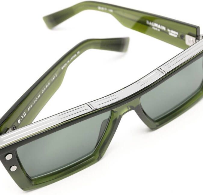 Balmain Eyewear Zonnebril met vierkant montuur Groen