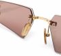 Balmain Eyewear Zonnebril met geometrisch montuur Goud - Thumbnail 3