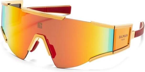 Balmain Eyewear Zonnebril met oversized montuur Goud