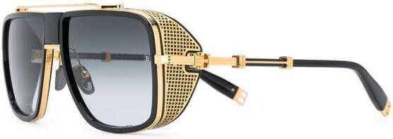 Balmain Eyewear Zonnebril met oversized montuur Zwart