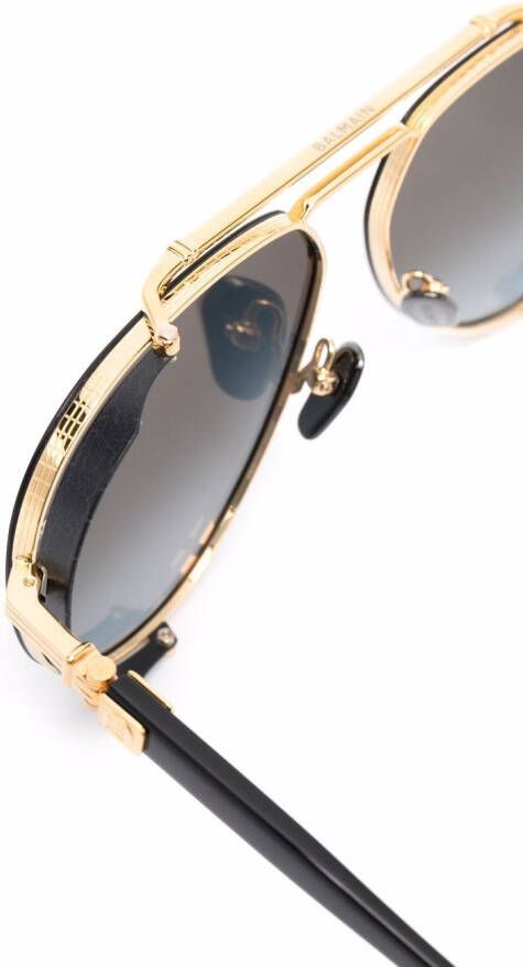 Balmain Eyewear Zonnebril met piloten montuur Zwart