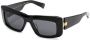 Balmain Eyewear Zonnebril met rechthoekig montuur Zwart - Thumbnail 2
