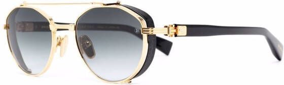 Balmain Eyewear Zonnebril met rond montuur Goud