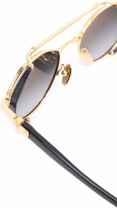 Balmain Eyewear Zonnebril met rond montuur Goud