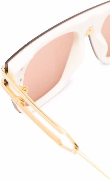 Balmain Eyewear Zonnebril met vierkant montuur Beige
