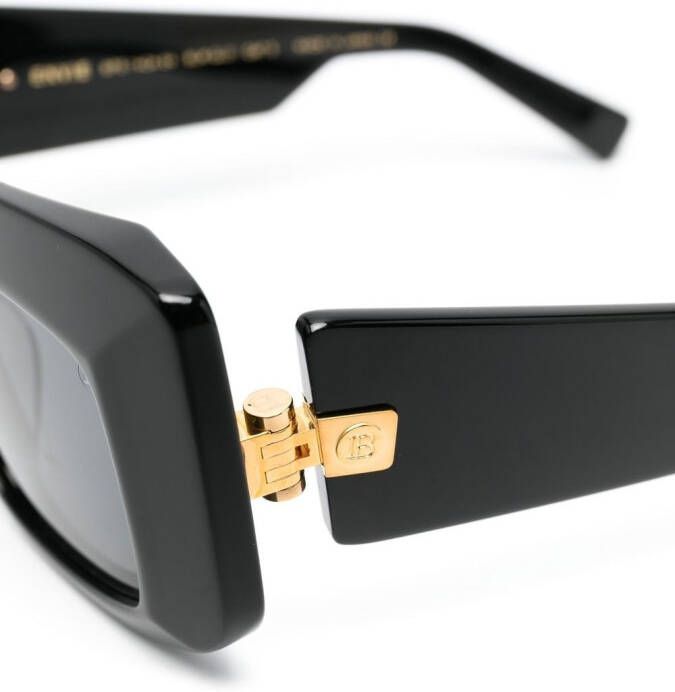 Balmain Eyewear Zonnebril met vierkant montuur Zwart