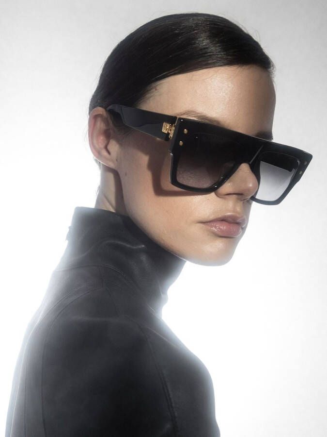 Balmain Eyewear Zonnebril met vierkant montuur Zwart
