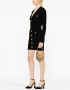 Balmain Ribgebreide mini-jurk Zwart - Thumbnail 3