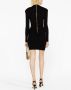Balmain Ribgebreide mini-jurk Zwart - Thumbnail 4