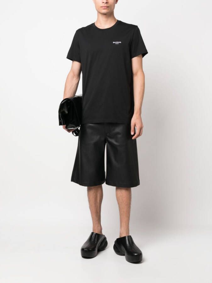 Balmain T-shirt met logo Zwart