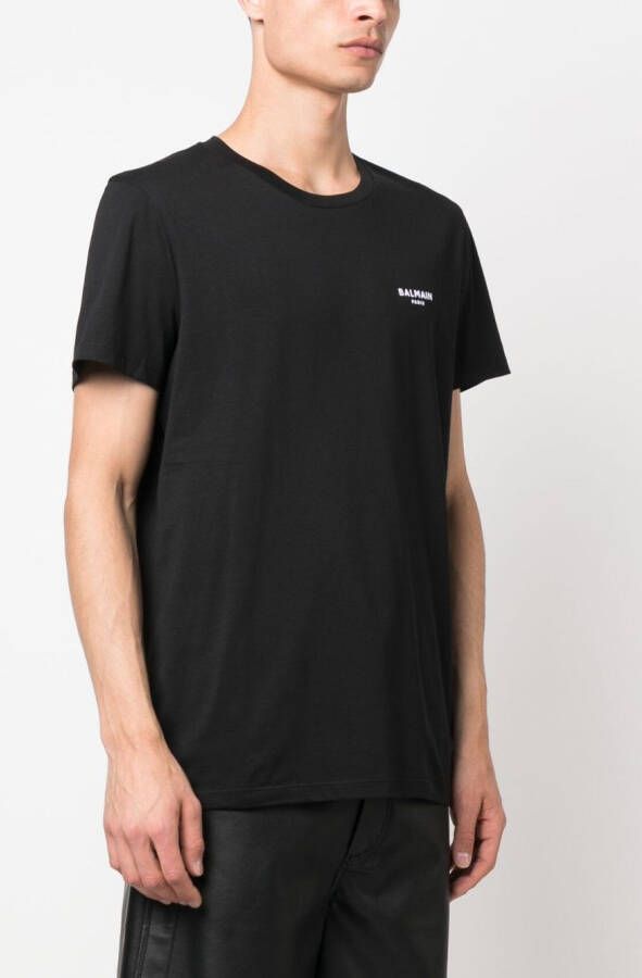 Balmain T-shirt met logo Zwart