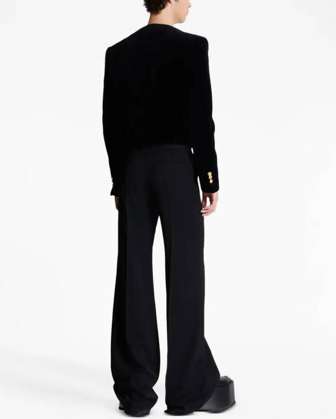 Balmain Fluwelen jack Zwart