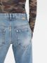 Balmain Hoge Taille Gescheurde Jeans Blauw Dames - Thumbnail 3