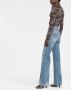 Balmain Hoge Taille Gescheurde Jeans Blauw Dames - Thumbnail 4
