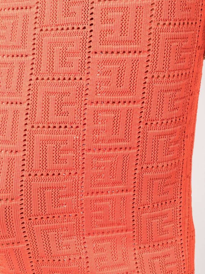 Balmain Geperforeerde rok Oranje